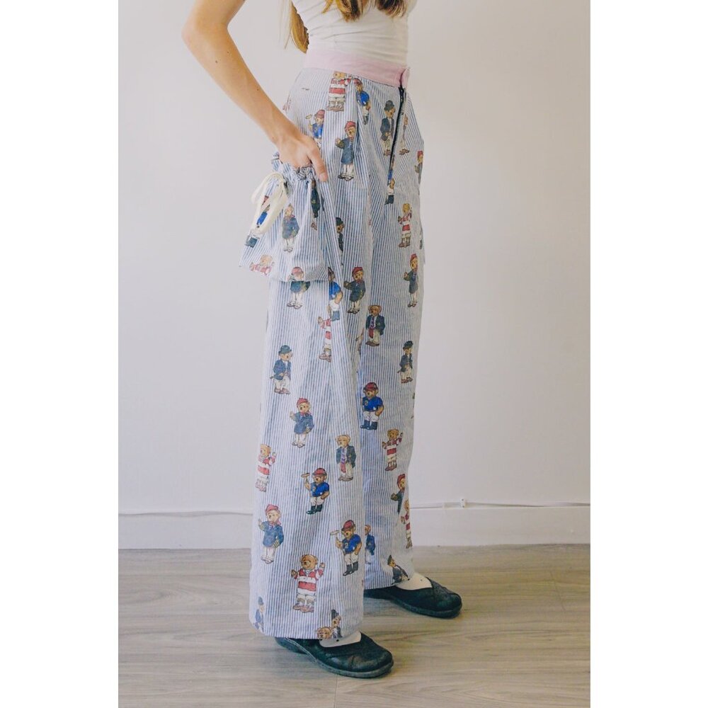 Women's Wide Leg Printed Pants - Picture 1 of 9